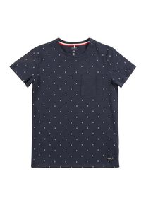 name it, T-Shirt 'NKMCROSS', Dunkelblau / Wei&szlig;