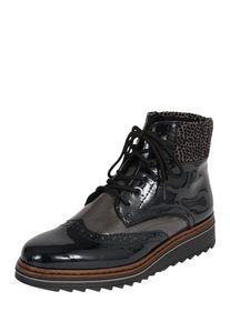Rieker, Damen Schnürstiefel in Lack-Optik, Schwarz