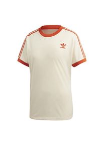 adidas originals, Damen T-Shirt '3 Streifen', Beige / Orangerot