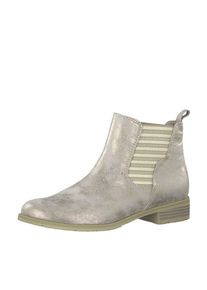 Marco Tozzi, Damen Chelsea Boots, Beige / Silbergrau