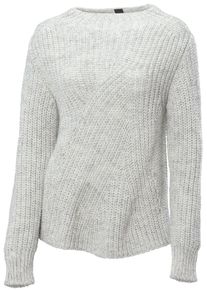 Heine, Damen Grobstrickpullover, Hellgrau