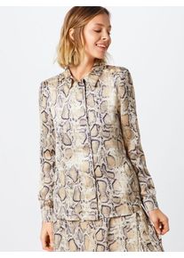 Selected Femme, Damen Bluse 'SNAKE', Creme / Dunkelbeige / Schwarz