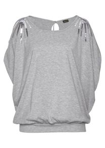 Lascana, Damen Shirt, Graumeliert