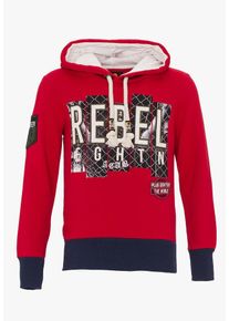 PLUS EIGHTEEN, Herren Pullover, Navy / Rot / Offwhite
