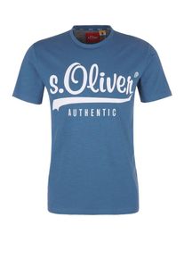 s.Oliver RED LABEL, Herren T-Shirt, Himmelblau / Weiß
