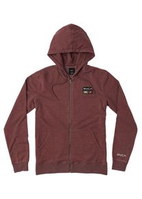 RVCA, Herren Kapuzenjacke 'Foxhole Zip', Weinrot