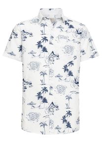 Jack & Jones JACK & JONES, Herren Hemd 'JORADAM SHIRT SS', Blau / Weiß