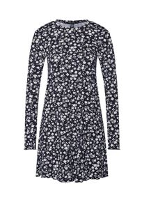 New Look, Damen Kleid '20.04 WW EC TBC PRINT S/TCH BTN SWING LSLV P206', Schwarz
