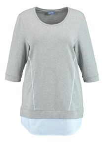 SAMOON, Damen T-Shirt, Hellblau / Grau