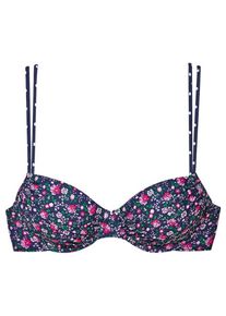 Buffalo, Damen Bikini-Top 'Evi', Navy / Pink / Weiß