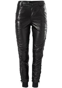 Heine, Damen Lederhose, Lammnappa, Schwarz