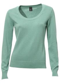 Heine, Damen Rundhals-Pullover, Gr&uuml;n