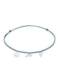 Elli, Damen Fu&szlig;schmuck, Himmelblau / Silber
