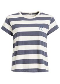 Khujo, Damen T-Shirt 'LUCIDA', Creme / Blau