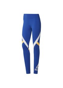 Reebok, Damen Sporthose, Blau / Gelb / Weiß