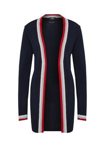 Zwillingsherz, Damen Cardigan, Nachtblau / Rot