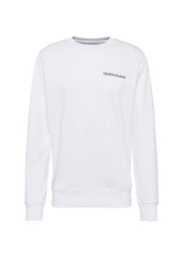 Calvin Klein Jeans, Herren Sweatshirt 'INSTITUTIONAL BACK LOGO REG CN', Schwarz / Weiß