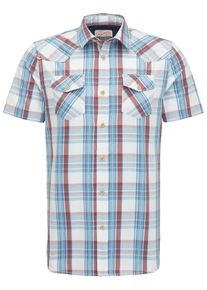 PETROL INDUSTRIES, Herren Hemd, Blau / Rot / Wei&szlig;