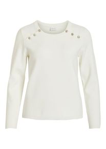 Vila, Damen Pullover, Wei&szlig;