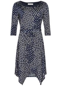 IN FRONT, Damen Kleid 'Venice', Nachtblau / Weiß
