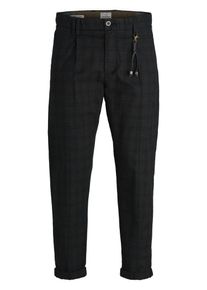 Jack & Jones JACK & JONES, Herren Hose 'ACE MILTON CHECK AKM 584 ', Anthrazit / Dunkelgrau
