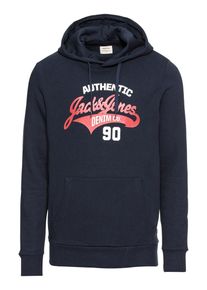 Jack & Jones JACK & JONES, Herren Hoodie 'JJELOGO', Navy / Rot / Wei&szlig;