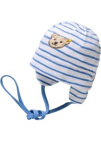 Steiff, M&uuml;tze, Hellblau / Hellbraun / Wei&szlig;