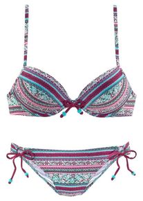Lascana, Damen Push-Bikini,, bunt