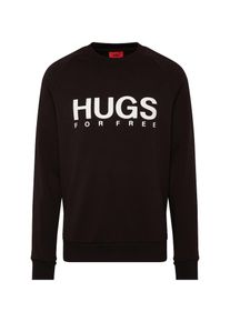 Hugo, Herren Sweatshirt 'Dakotah 10200626 01', Schwarz / Wei&szlig;