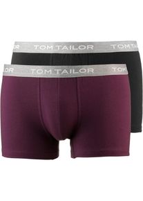Tom Tailor, Herren Boxer, Grau / Beere / Schwarz / Wei&szlig;
