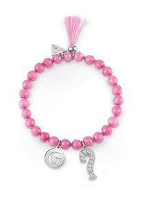 Guess, Damen ARMBAND 'TALISMAN', Pink / Silber