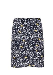 s.Oliver BLACK LABEL, Damen Cr&ecirc;pe-Rock, Navy / Mischfarben