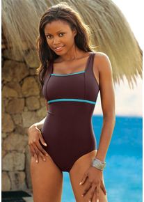 Lascana, Damen Badeanzug, Braun