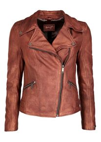 Maze, Damen Bikerjacke mit asymmetrischem Reißverschluss 'Belmore', Rot
