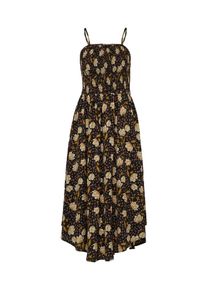 Y.A.S, Damen Midi-Kleid 'Anjo', Beige / Orange / Schwarz