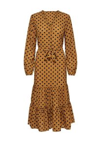 Only, Damen Kleid 'Kaya', Dunkelgelb / Schwarz