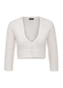 Apart, Damen Strickjacke mit &Acirc;&frac34; langen &Auml;rmeln, Creme