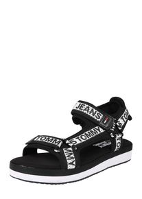 Tommy Jeans, Damen Sandale 'SOFIA 7D', Schwarz / Weiß