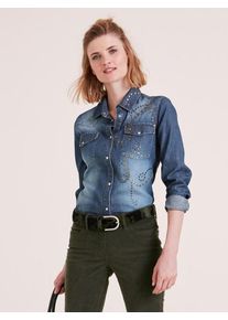 Heine, Damen Jeansbluse, Blue Denim