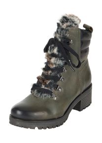 Bugatti, Damen Schn&uuml;rstiefelette mit Teddyfutter, Dunkelgrau