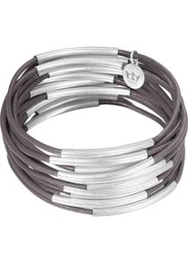 Sence Copenhagen, Damen Armreif 'Urban Gipsy X884', Basaltgrau / Silber