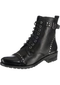 Caprice, Damen Schn&uuml;rstiefeletten 'Franka', Schwarz / Silber