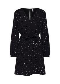 Q/S Designed By, Damen Kleid 'Crepe', Grau / Schwarz