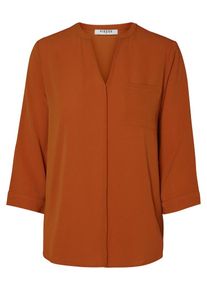 Pieces, Damen Bluse, Braun