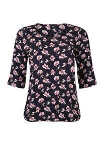 ZIZZI, Damen Bluse 'XMY AMY, 3/4, BLOUSE', Dunkelblau / Rosa