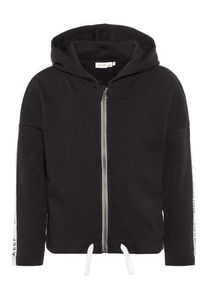 name it, M&auml;dchen Sweatshirt, Schwarz / Wei&szlig;