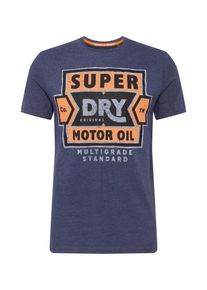 Superdry, Herren Shirt 'Heritage Classic Tee', Blau / Orange