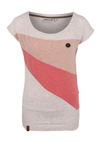 Naketano, Damen Shirt 'Herbert', Beigemeliert / Hummer