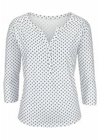 Lascana, Damen Shirt, Dunkelblau / Weiß