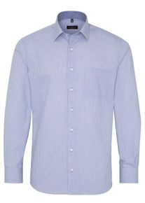 Eterna, Herren Hemd, Rauchblau / Wei&szlig;